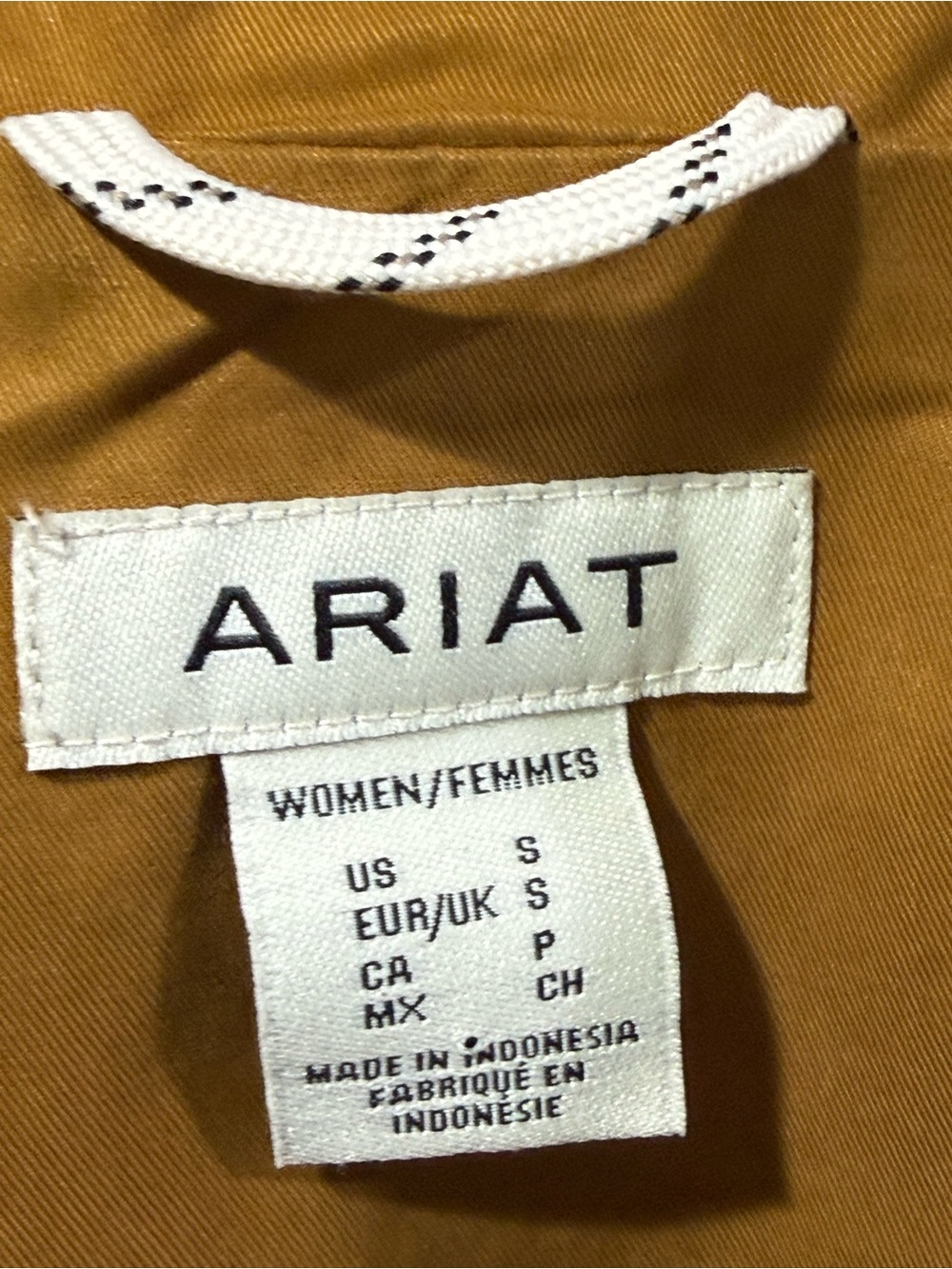 Ariat Rancher Western Chore Aztec Print Jacket Chestnut Horse Women’s Small New - Picture 3 of 11